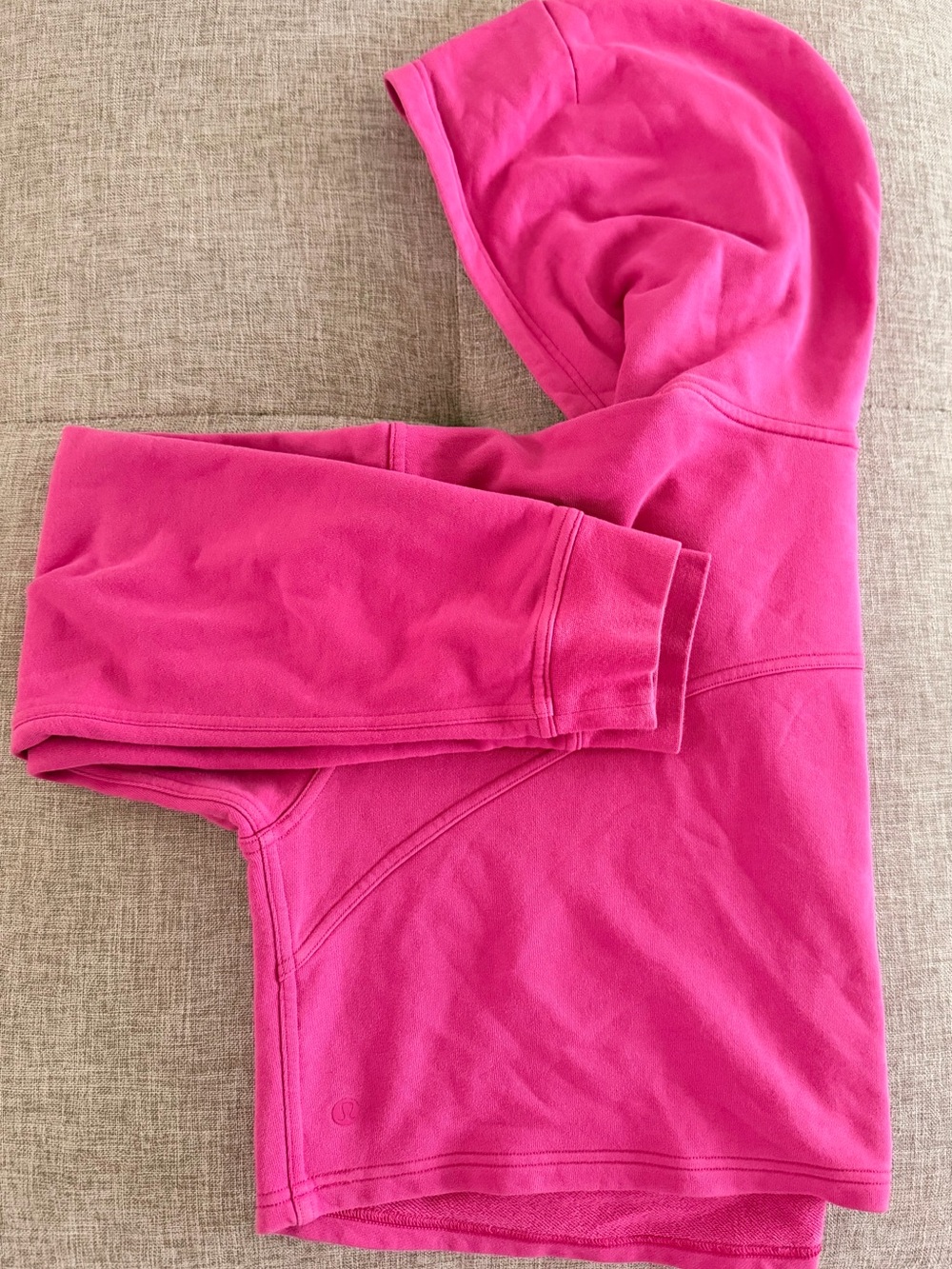 lululemon athletica Cropped Hooded Sweatshirt in Hot Pink